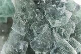 Octahedral Green Fluorite on Sparkling Quartz - China #319957-1